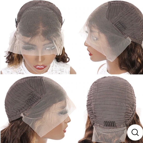 Ombré Honey Blonde Highlight Invisible Lace Front Wig 18” - Picture 6 of 8